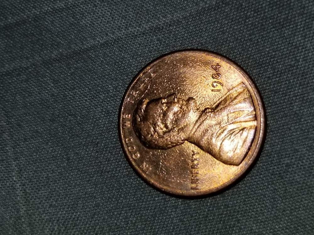 1984-Penny-With-Weird-Finish-And-1965-Quarter-Possible-Error?