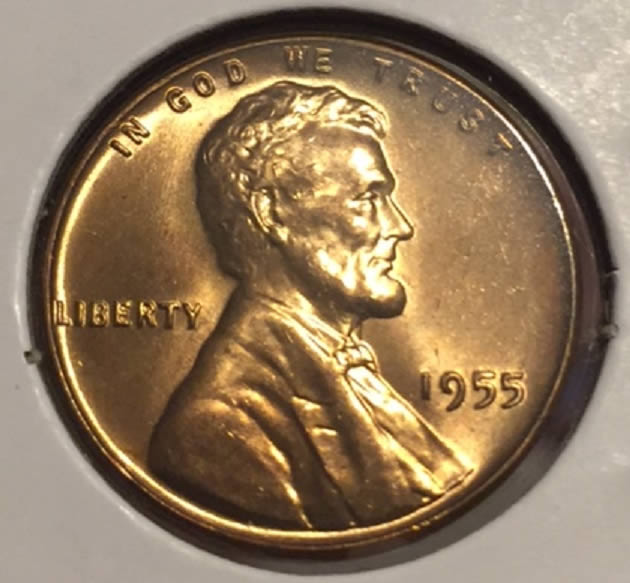 Second-Very-Nice-Wheat-Penny-1955-From-Roll,-Grade?