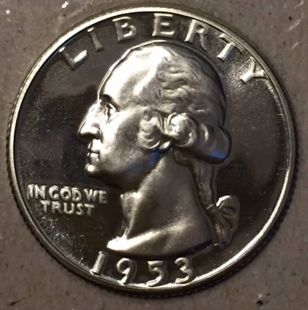 1953-Proof-Washington-Quarter-For-Grading