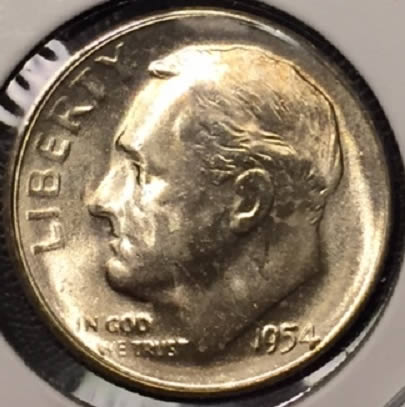 1954---S-Roosevelt-Dimes-For-Grading