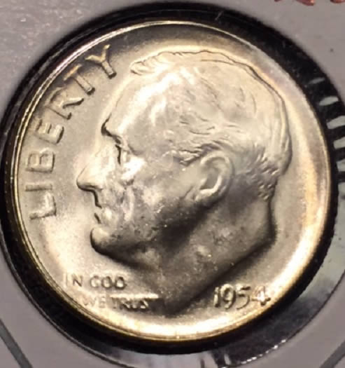 1954---S-Roosevelt-Dimes-For-Grading