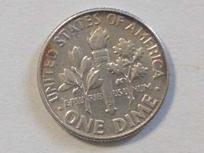1964-Dime-Struck-On-Cent-Planchet?