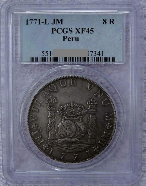 Peru-1771-8-Reales-Pillar-Dollar