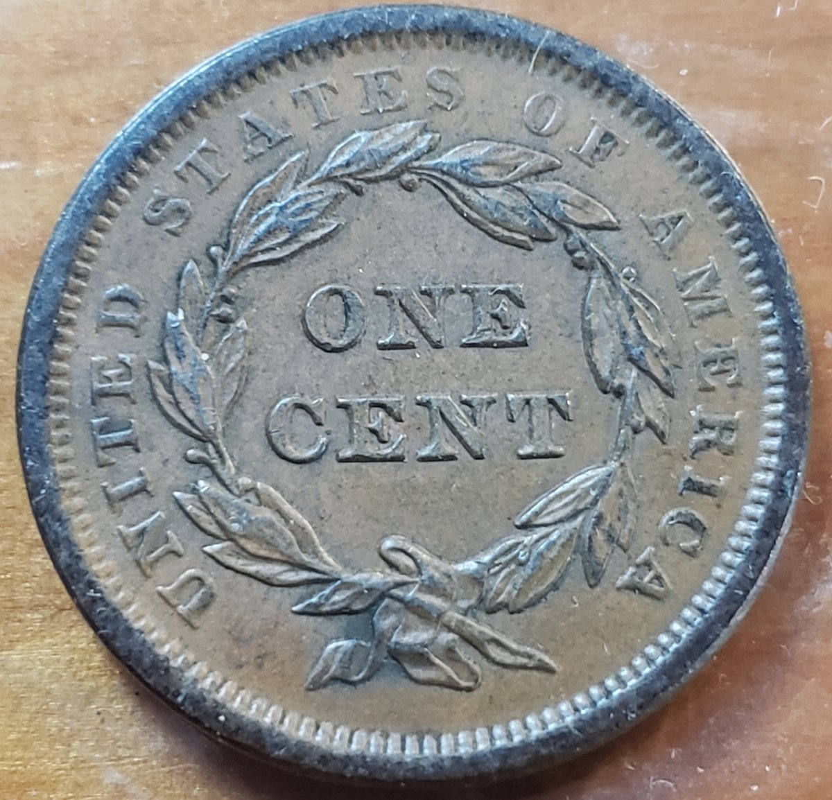 1840-Small/Large-Braided-Hair,-Lg-Cent.
