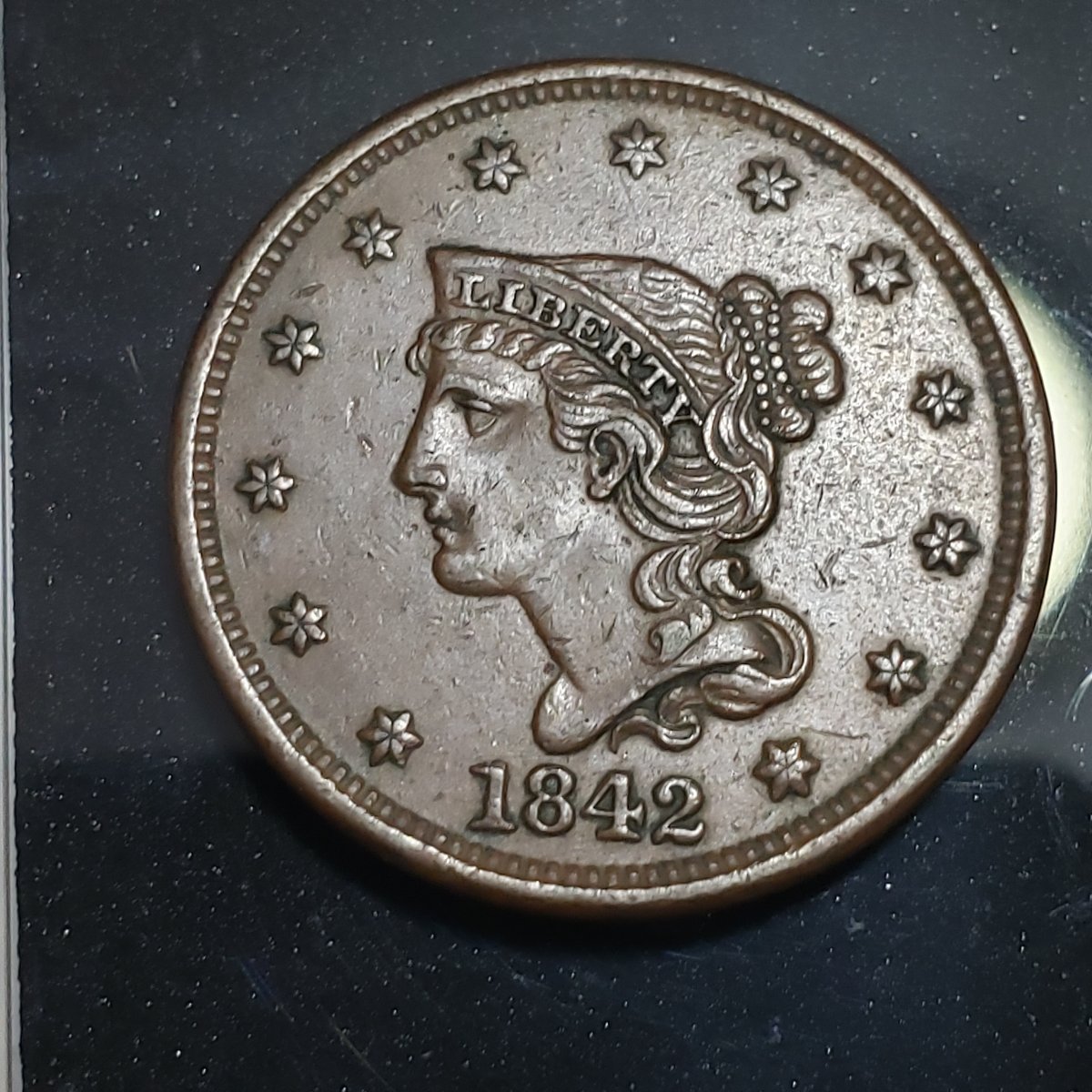 1842-Braided-Hair-Large-Cent,-Grade?