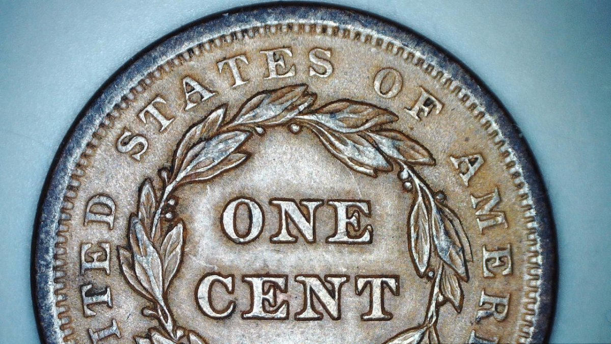 1840-Small/Large-Braided-Hair,-Lg-Cent.