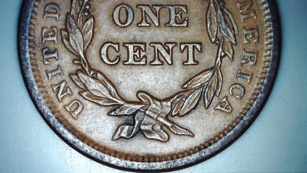 1840-Small/Large-Braided-Hair,-Lg-Cent.