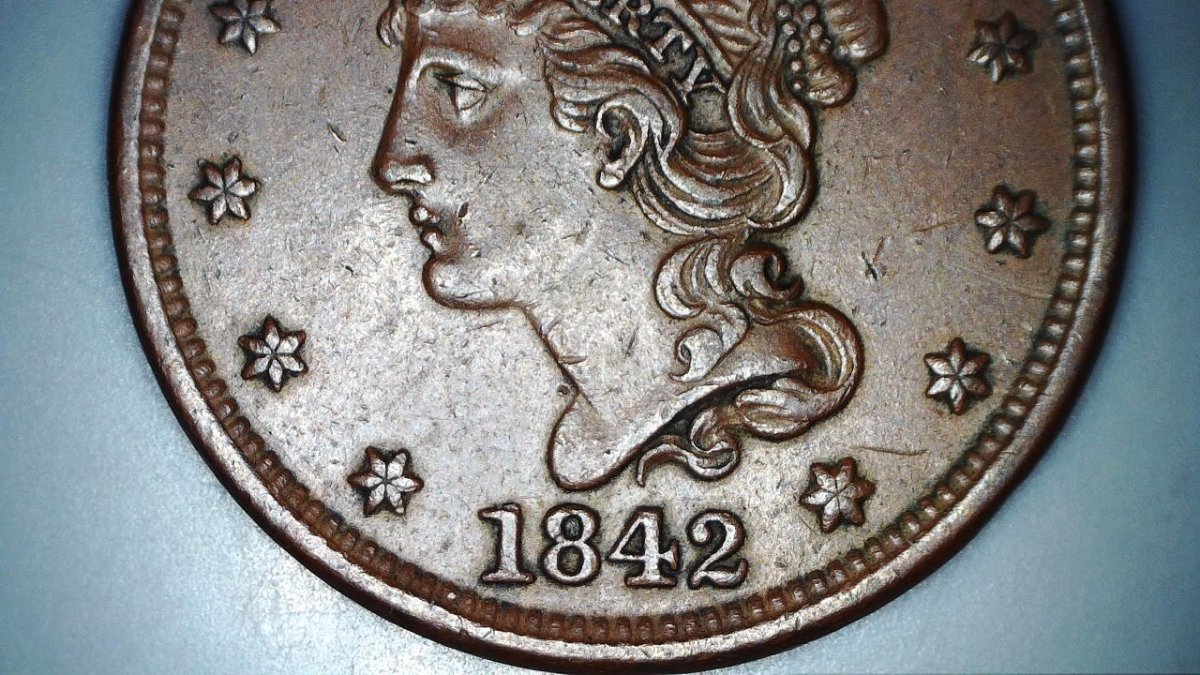 1842-Braided-Hair-Large-Cent,-Grade?