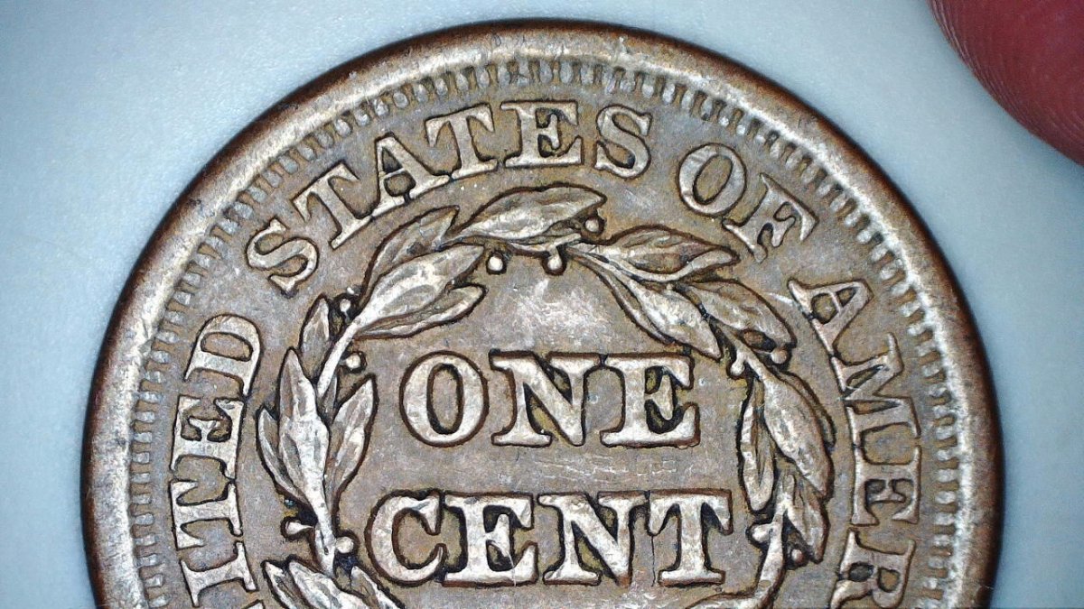 1851-Braided-Hair-Large-Cent,-Grade