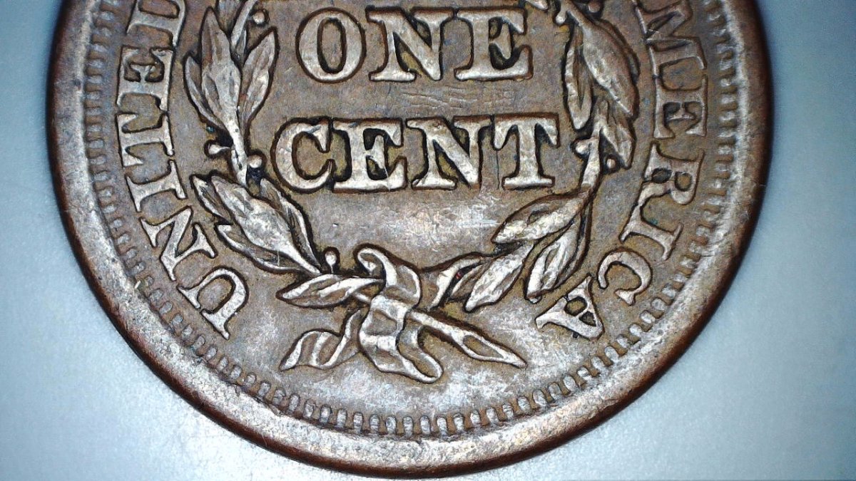 1851-Braided-Hair-Large-Cent,-Grade