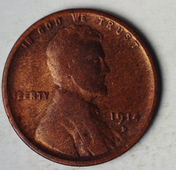 1914-D-LWC,-From-Album,-For-Grading.