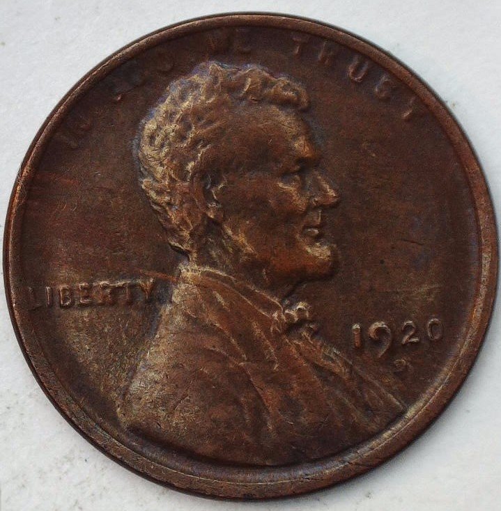 1920-D-Toned-Lincoln-Wheat-Cent,-Up-For-Grading.