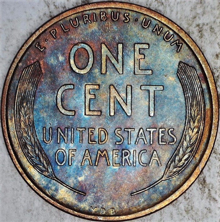1909-VDB,-Lincoln-Wheat-Cent,-Beautiful-Toner,-For-Grading.