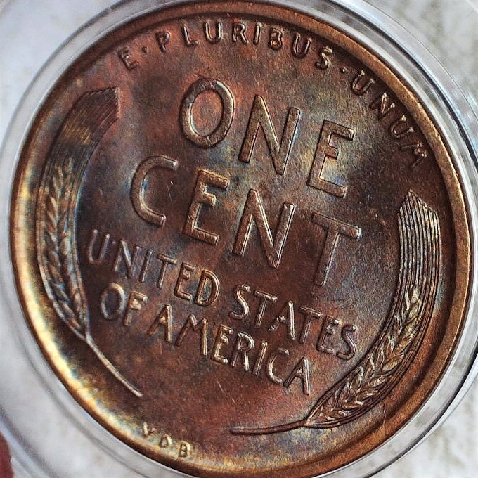 1909-VDB,-Lincoln-Wheat-Cent,-Beautiful-Toner,-For-Grading.