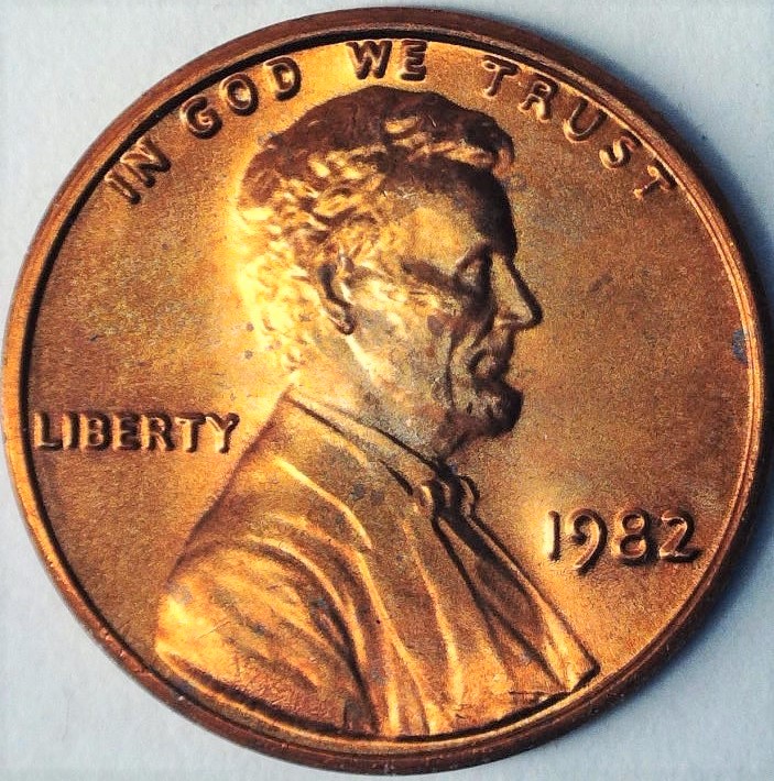 1982-Lincoln-Memorial-Cent,-For-Grading.