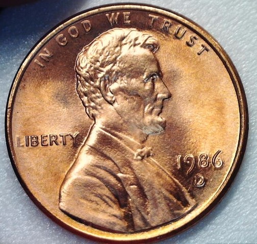 1986-D-Lincoln-Cent,-For-Grading
