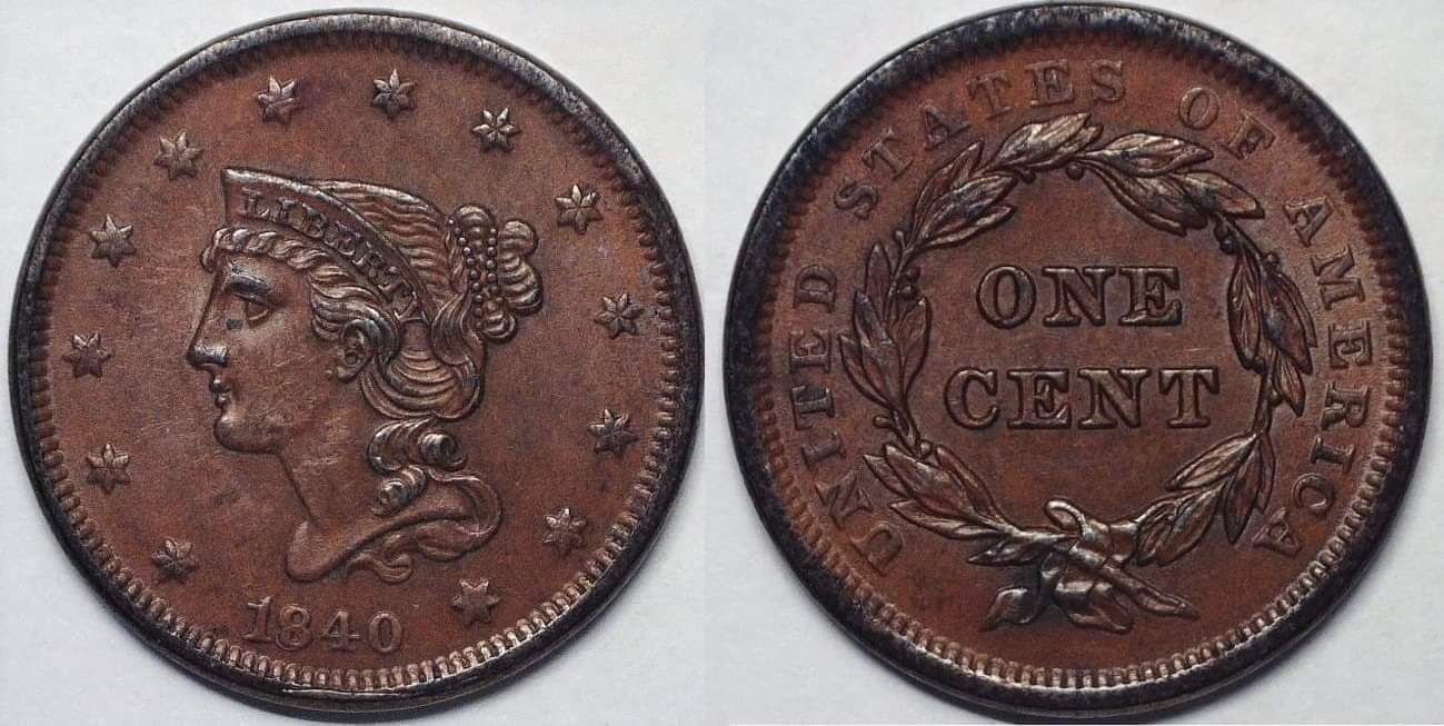 1840-Large-Cent-Small/Large-Date-For-Grading