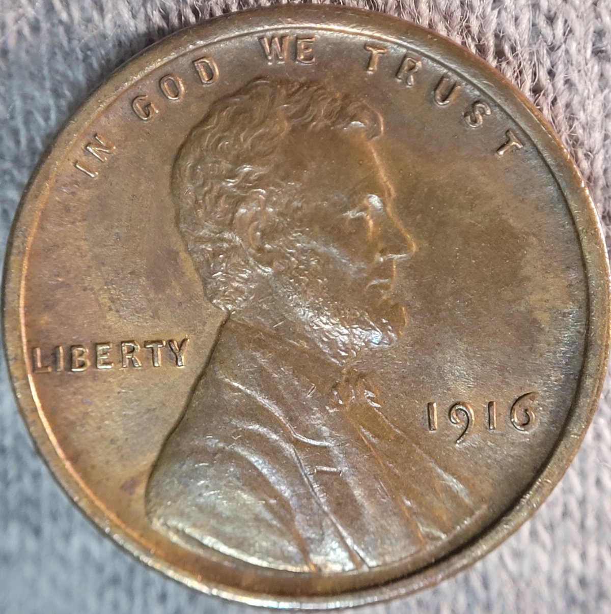 1916-Lincoln-Wheat-Cent,-For-Grading