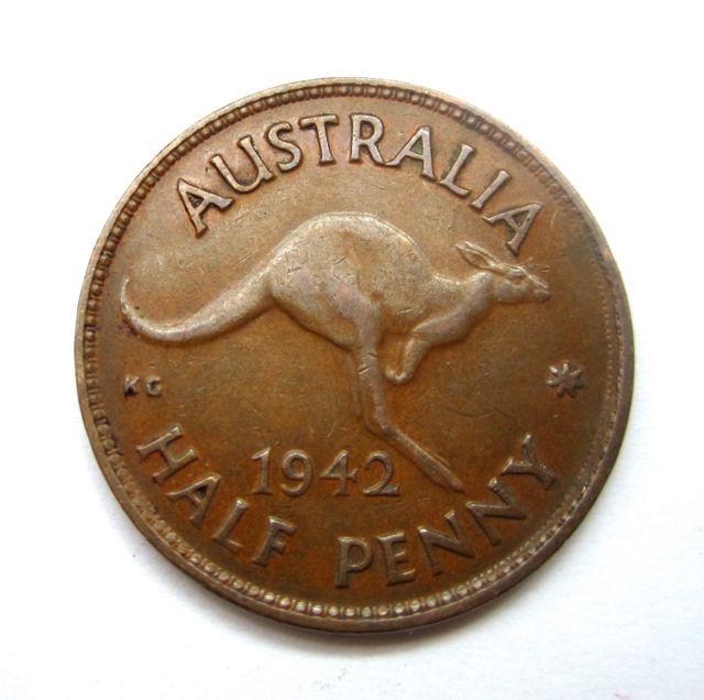 1942-Half-Penny-Melbourne-Missing-'Hp'