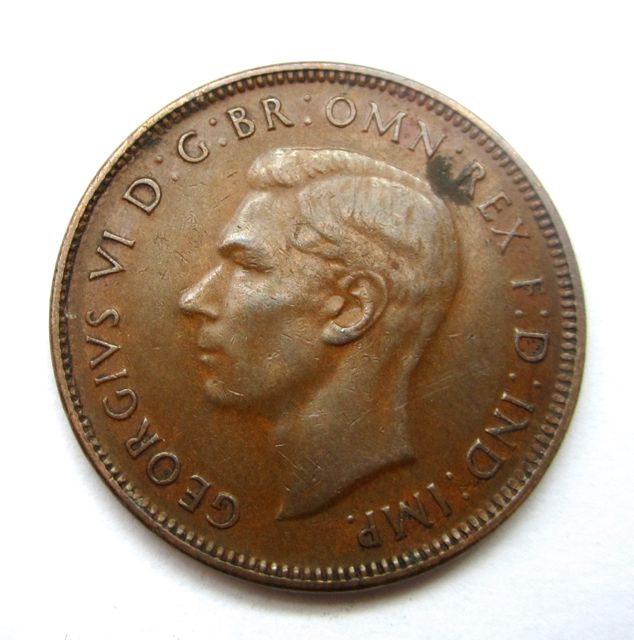 1942-Half-Penny-Melbourne-Missing-'Hp'