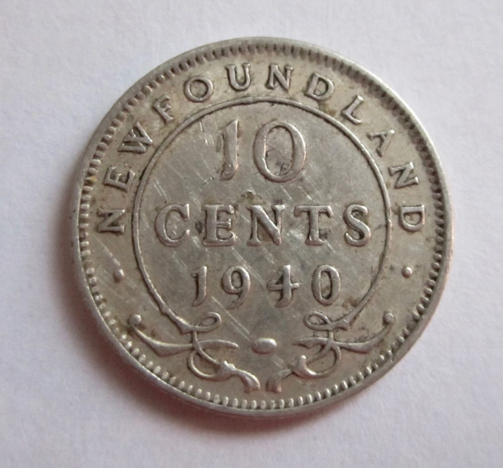 1940-Newfoundland-10-Cents-Re-Engraved