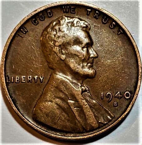 1940-S-Lincoln-Wheat-Cent-Mint-Error---Pre-Cud-Rcd-1c-1940-S-81R