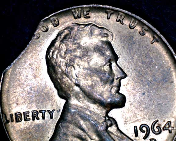 Clipped-Penny-Planchet----Mint-Damage-Or-Circulation-Damage?