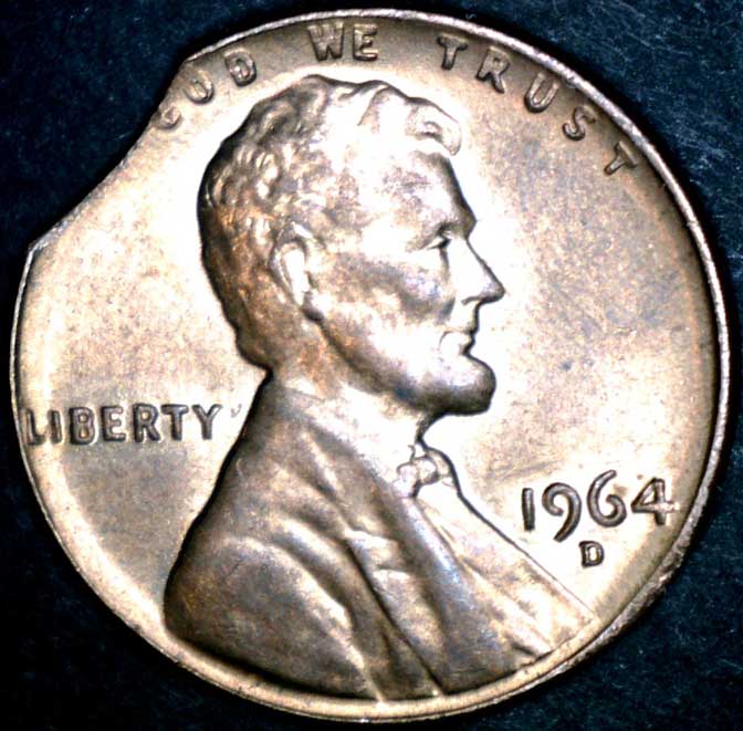 Clipped-Penny-Planchet----Mint-Damage-Or-Circulation-Damage?