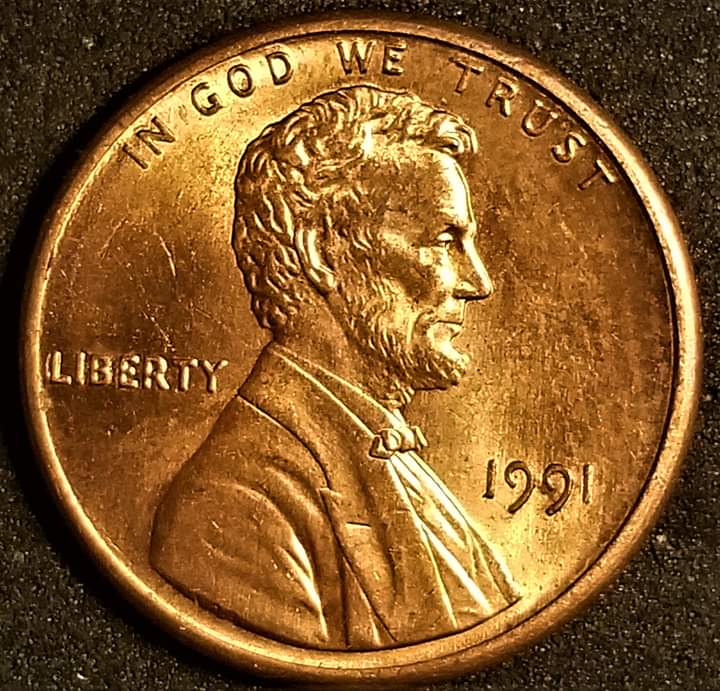 1991-Lincoln-Memorial-Cent---Reverse-Interior-Die-Break