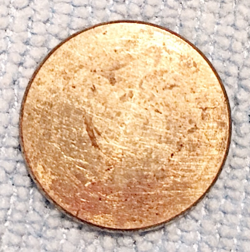 1869-Indian-Head-Blank-Planchette-On-Reverse