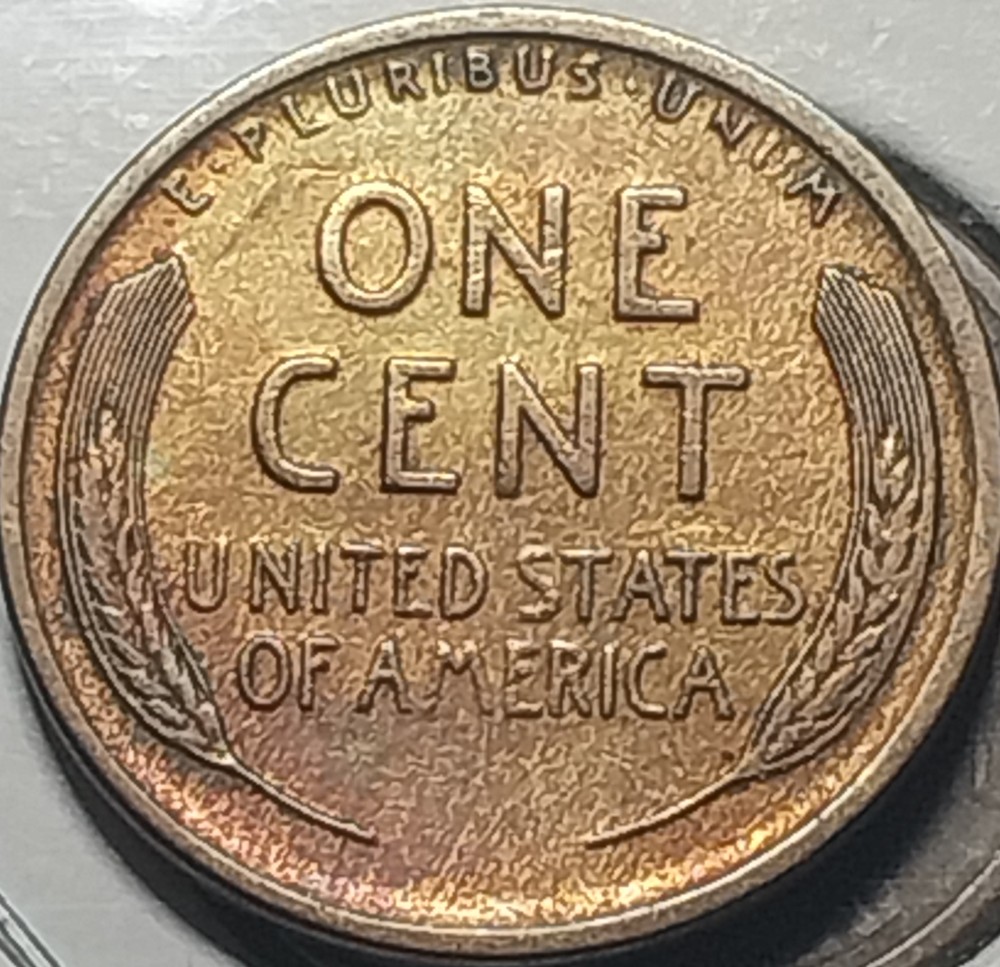 1919-S-Lincoln-Wheat-Cent-With-Some-Interesting-Color-/-Toning?