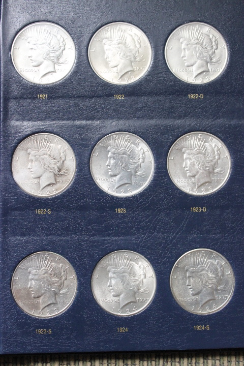Circulated-Peace-Dollar-Collection-Complete!