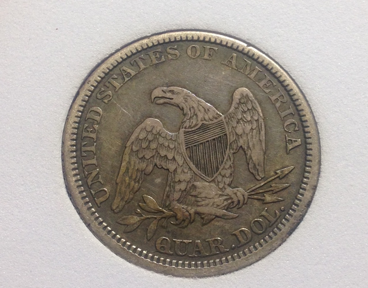 1861-Seated-Quarter-For-Grading