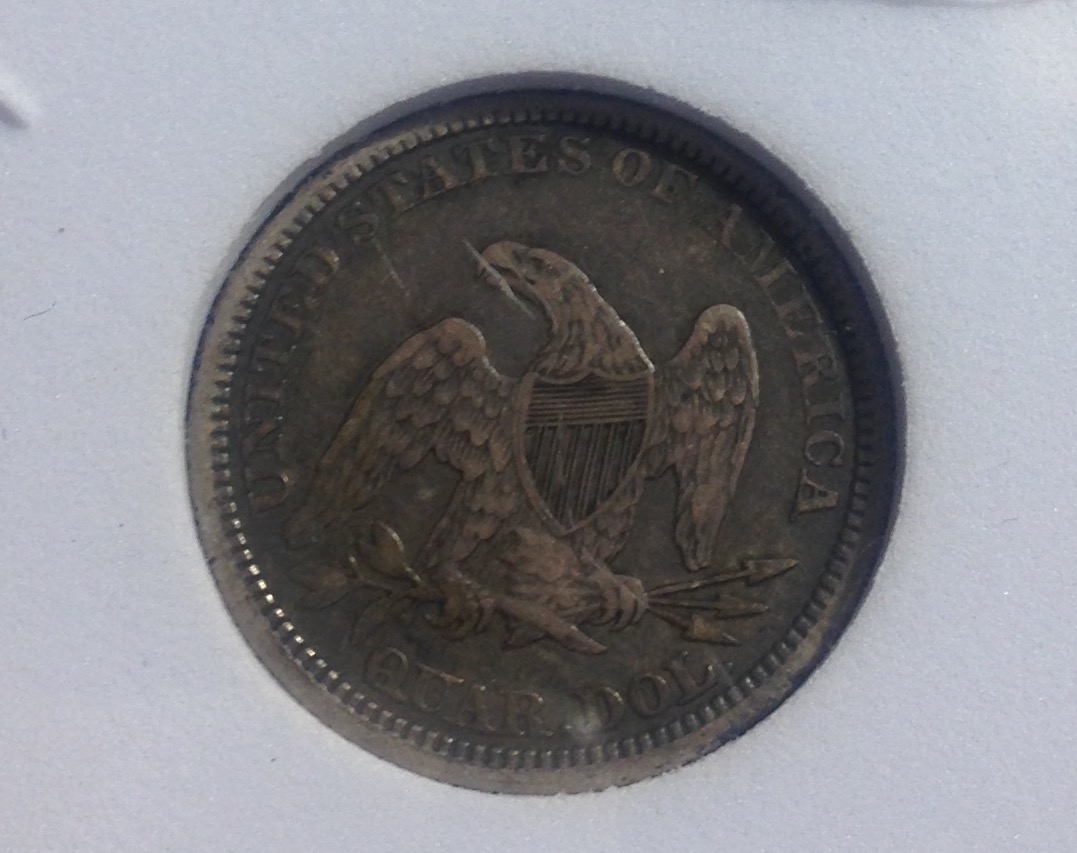 1861-Seated-Quarter-For-Grading