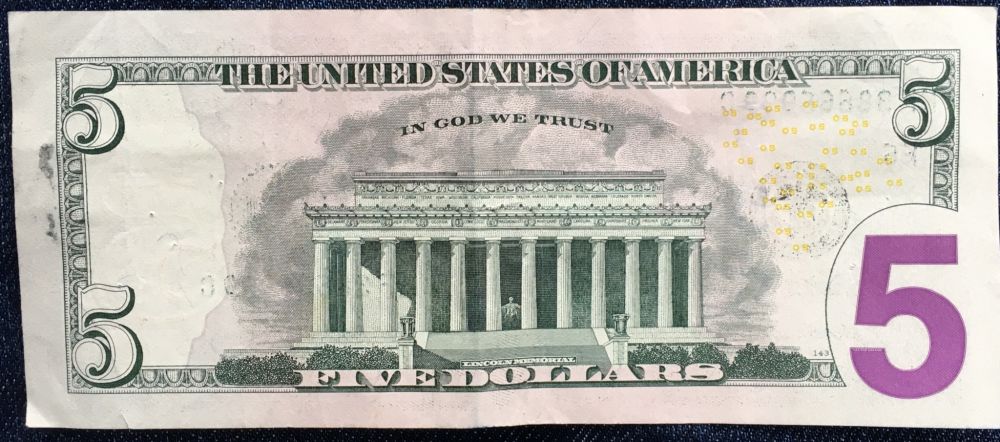 Offset-Printing-Error,-$5-Note