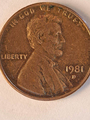 1981-D-Penny-Reverse-Shows-Some-Kind-Of-Impression-On-The-Monument-On-The--Top-Left