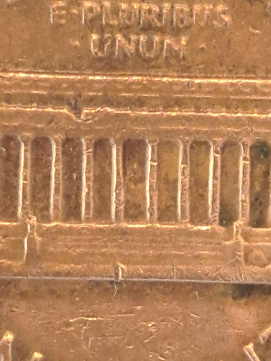 1981-D-Penny-Reverse-Shows-Some-Kind-Of-Impression-On-The-Monument-On-The--Top-Left