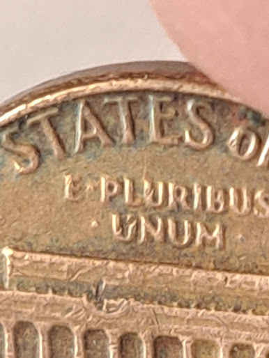 1981-D-Penny-Reverse-Shows-Some-Kind-Of-Impression-On-The-Monument-On-The--Top-Left