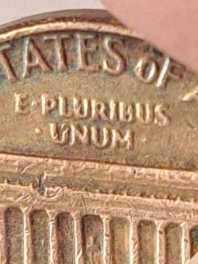 1981-D-Penny-Reverse-Shows-Some-Kind-Of-Impression-On-The-Monument-On-The--Top-Left