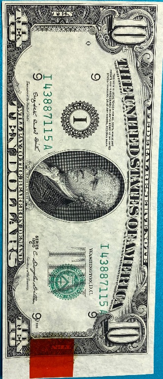 Series-1950-10-Dollar-Note-With-Many-Errors