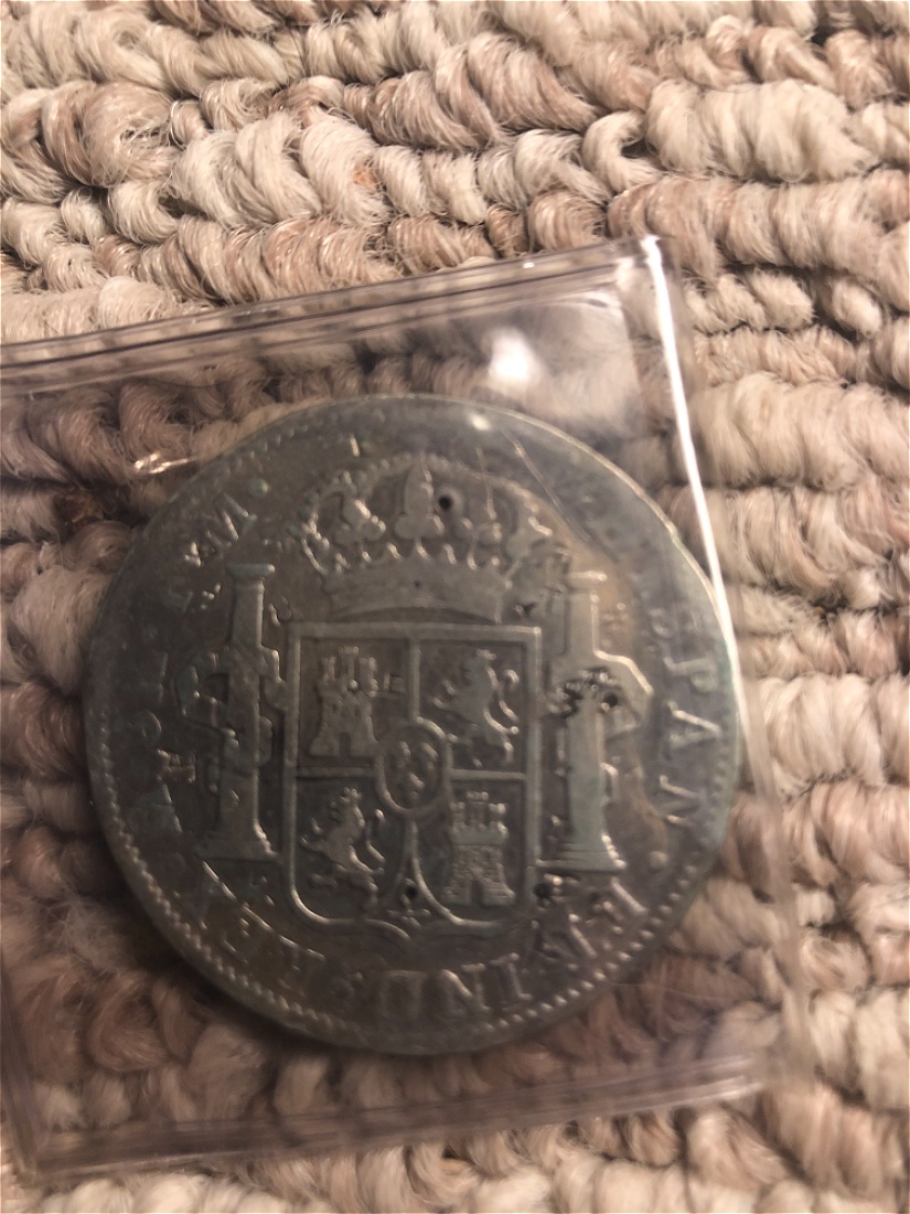 1799-8-Reales-Coin-With-Lots-Of-Counterstamps