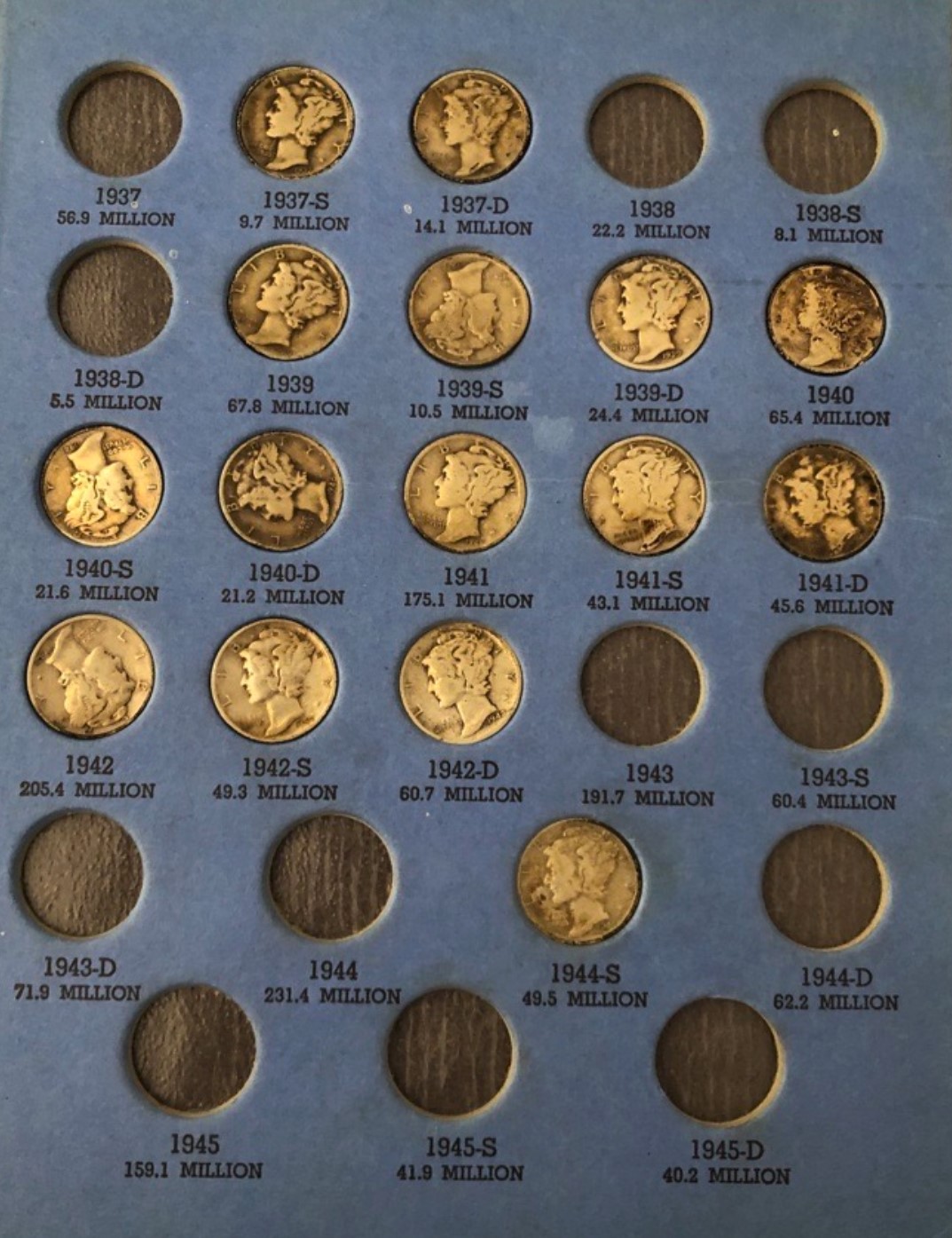 Found-Lincoln-Head-And-Mercury-Dime-Collection-Books