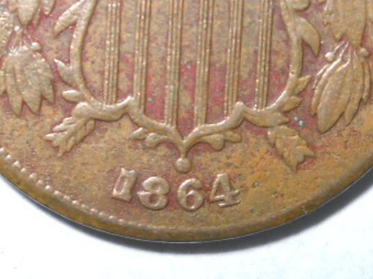1864-2-Cent-PEIce---Repunched-Date??