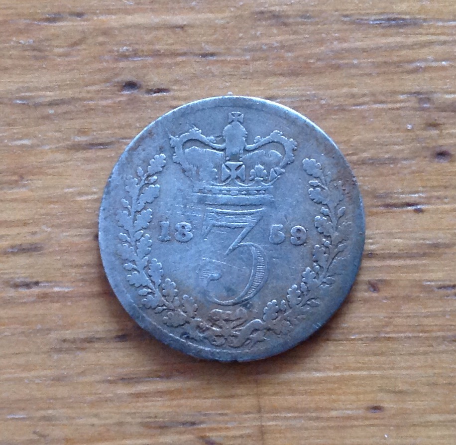 United-Kingdom-Three-Pence-1859-Queen-Victoria's-Head-Upside-Down.