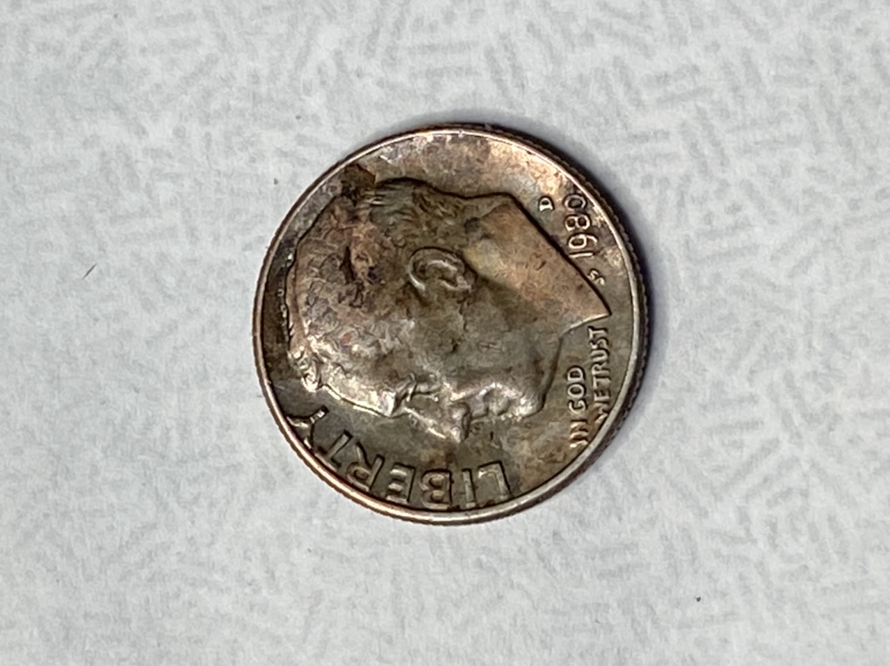 Toning-1980-D-Dime---Authentic-Toning-Or-Manmade?