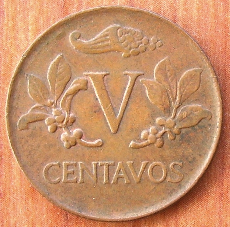Colombian-Coin-5-Centavos-1974-4/4-Left