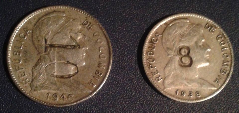 Colombian-Coins-With-Stamped-Numbers