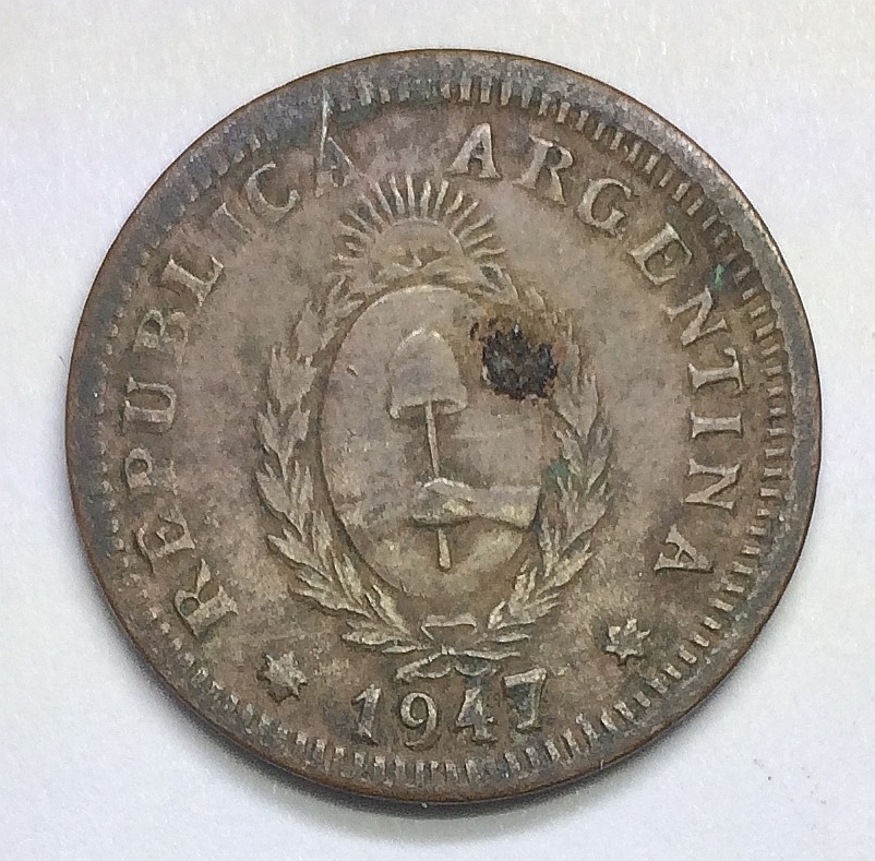 Argentinian-1947-2-Cents-Coin....help-!