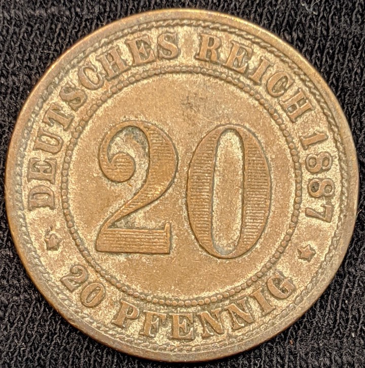 1887-E-Germany-Empire-20-Pfennig
