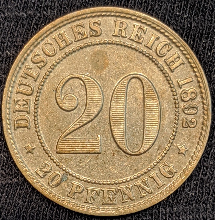 1892-G-Germany-Empire-20-Pfennig